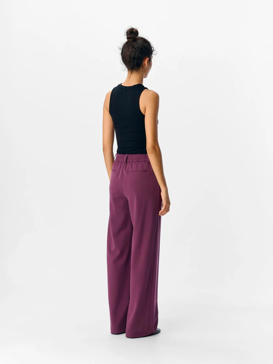 Lissey Wide Leg Pants (Mauve Wine) - Image 4