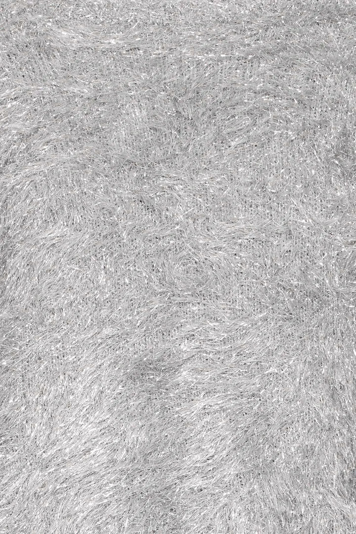 Liz Faux Fur Jumper (Silver) - Image 6