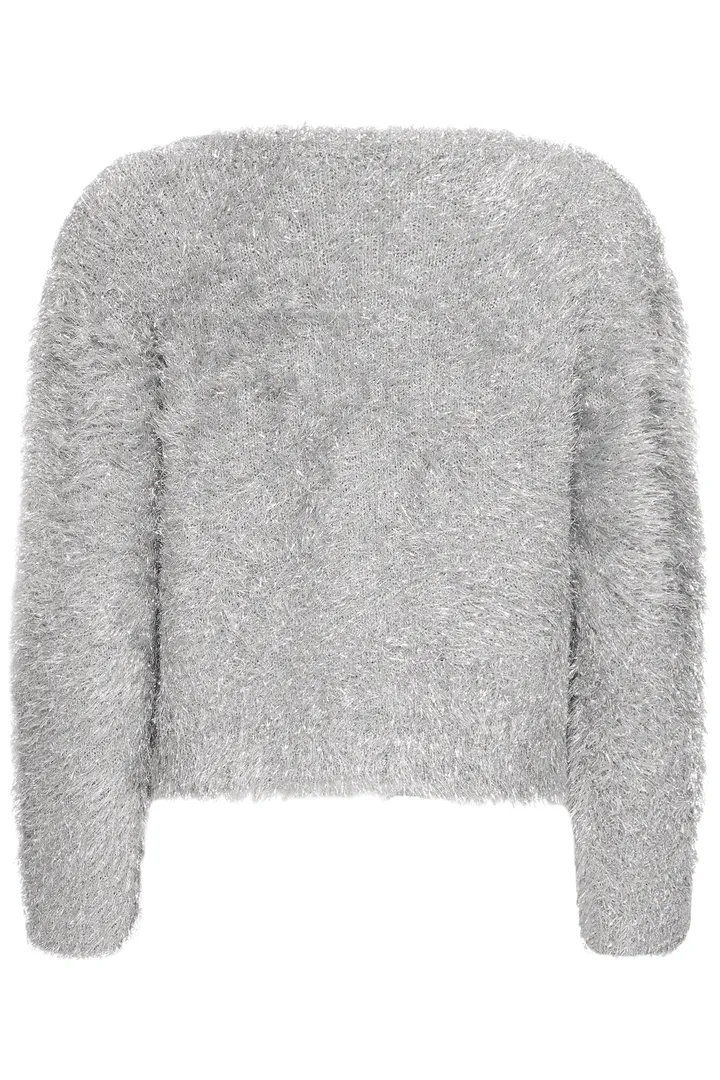 Liz Faux Fur Jumper (Silver) - Image 8