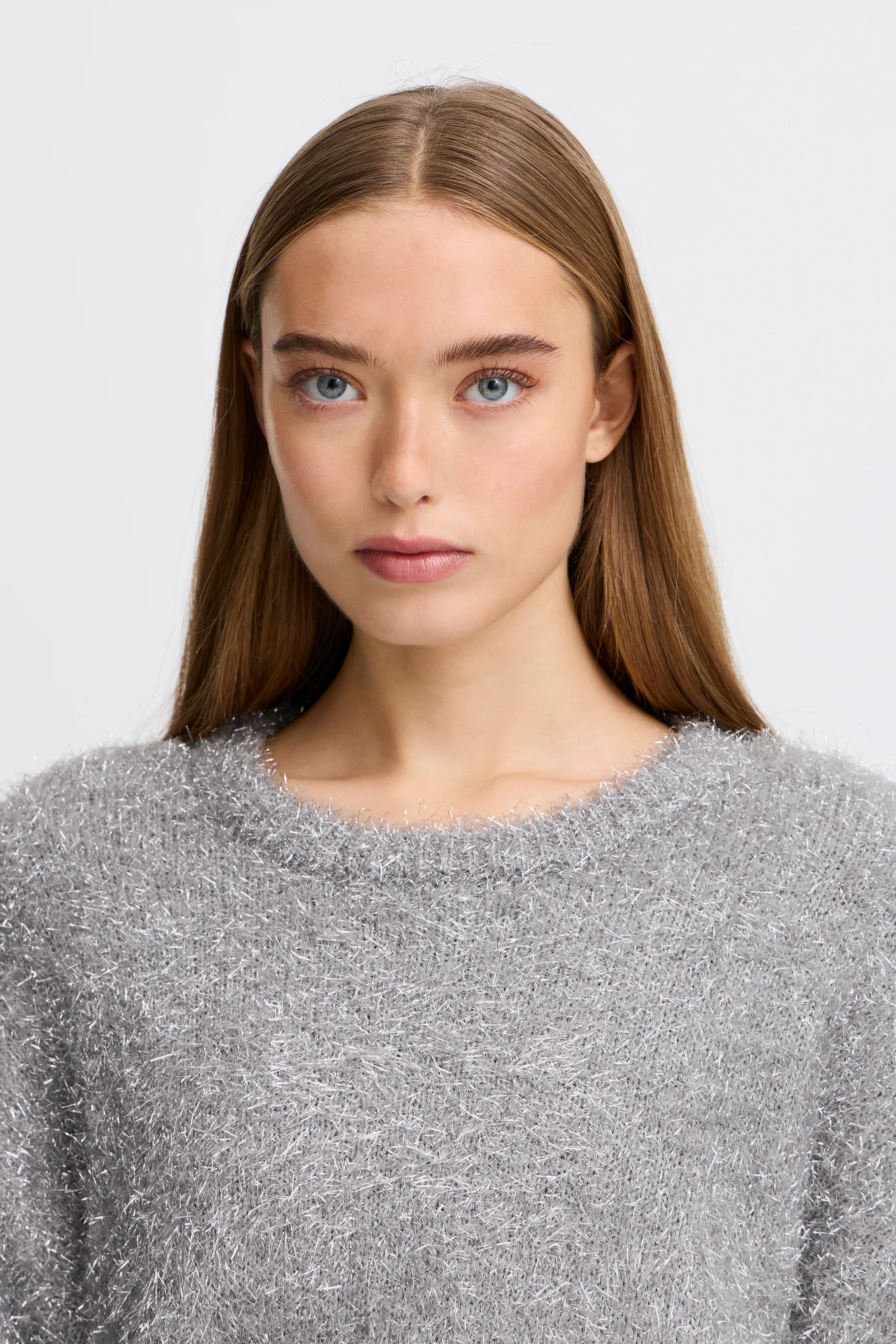 Lizzie Metallic Jumper (Silver) - Image 2