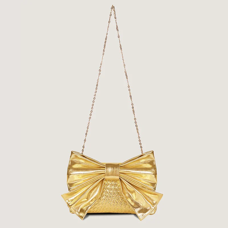 Lola Bow Bag (Gold) - Image 2