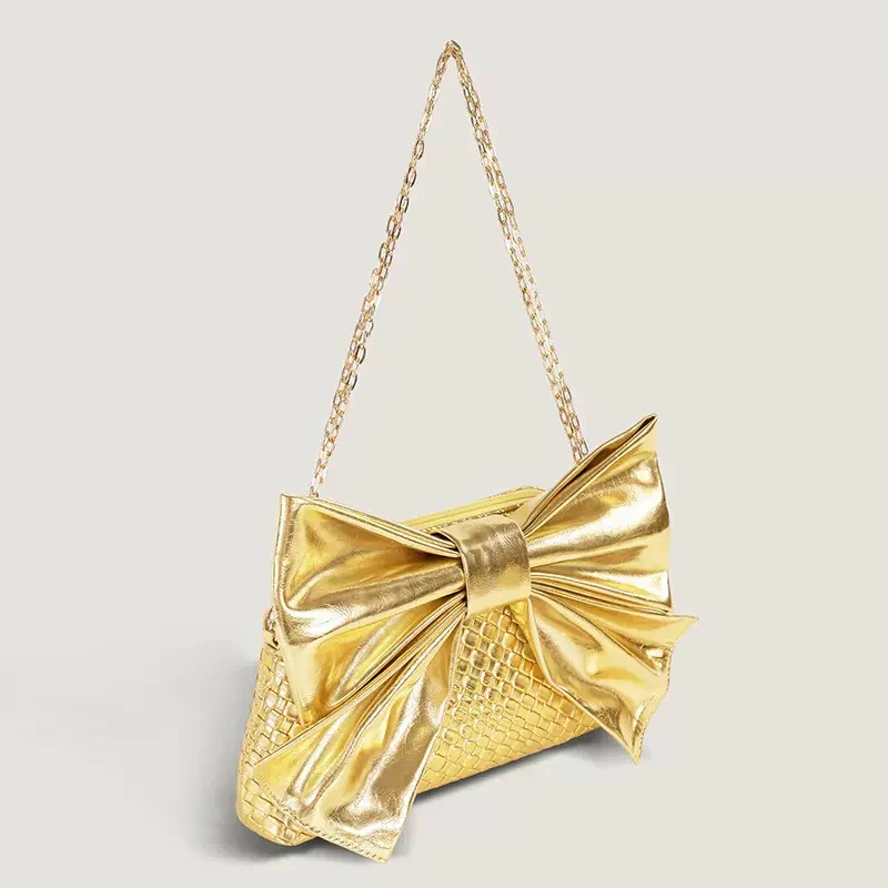 Lola Bow Bag (Gold) - Image 5