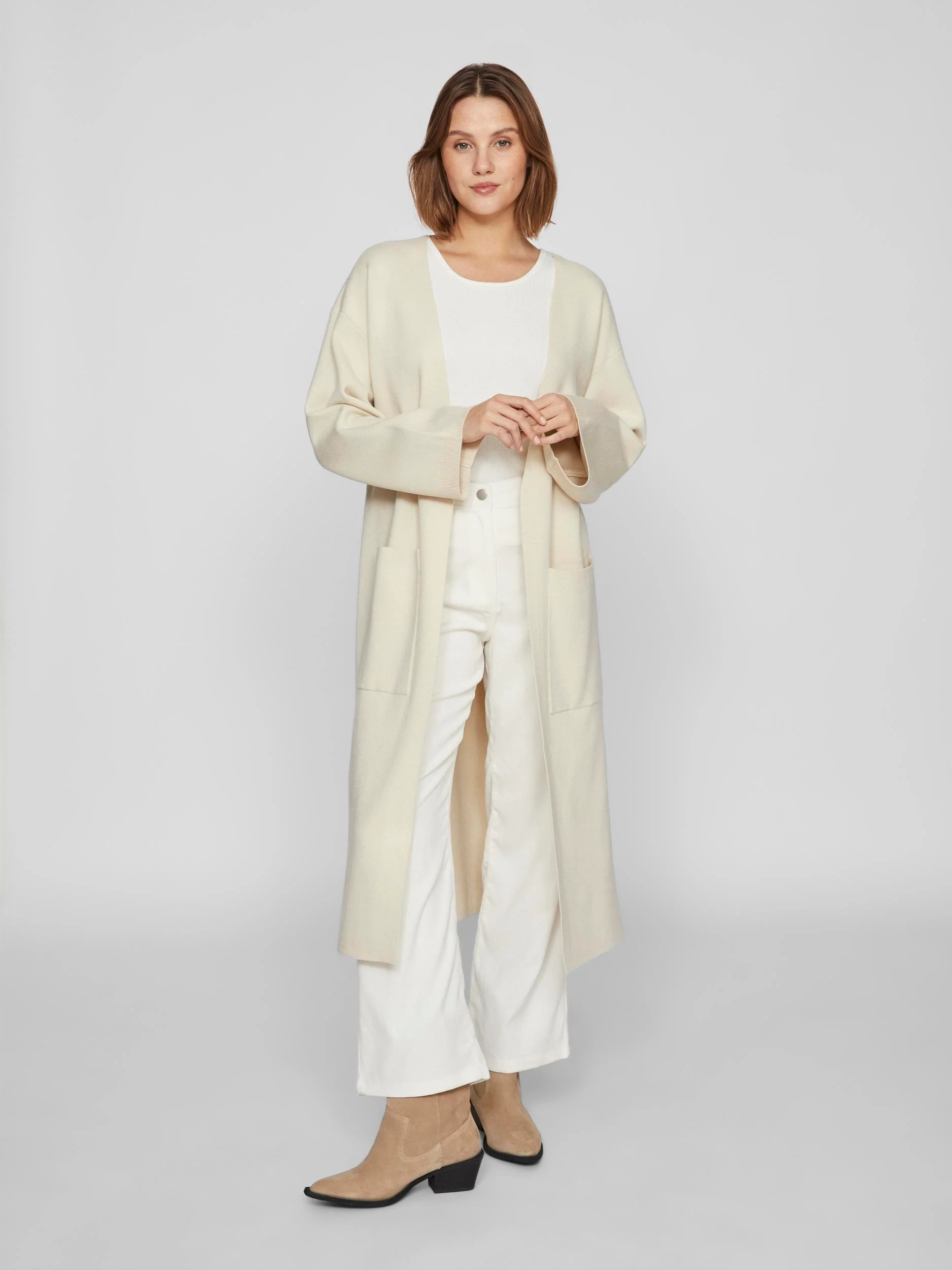 LOLO L/S KNIT CARDIGAN (CREAM) - Image 2