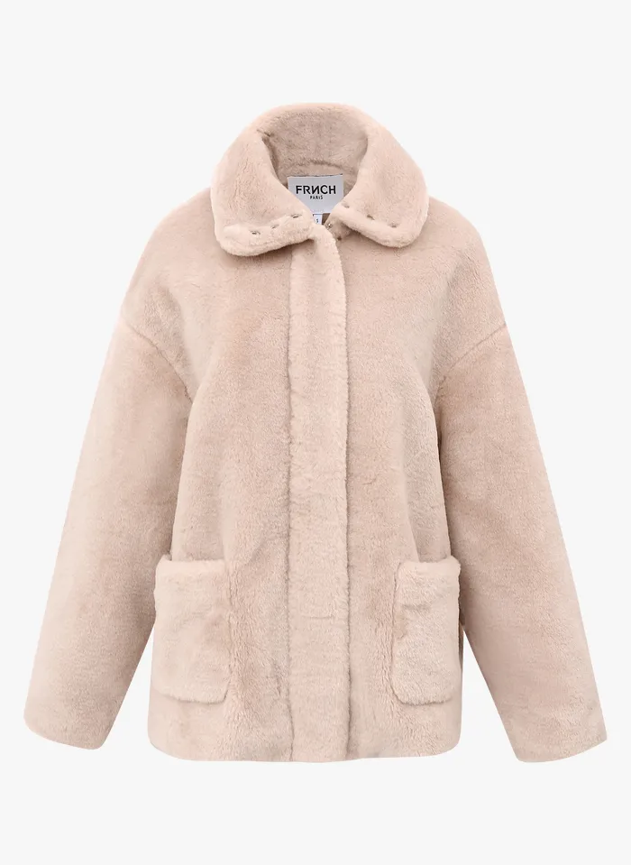 Lonnie Faux Fur Coat (Cream) - Image 6