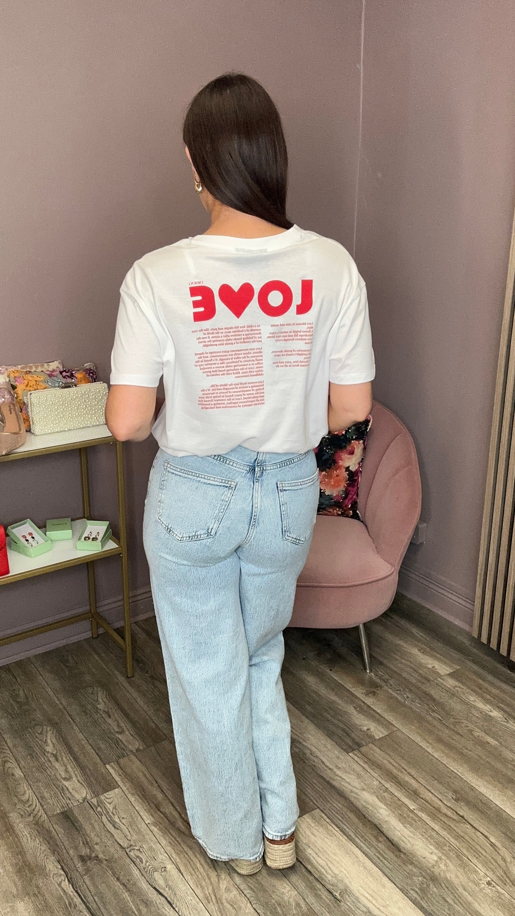 Love T-Shirt (Red/Bright White) - Image 4