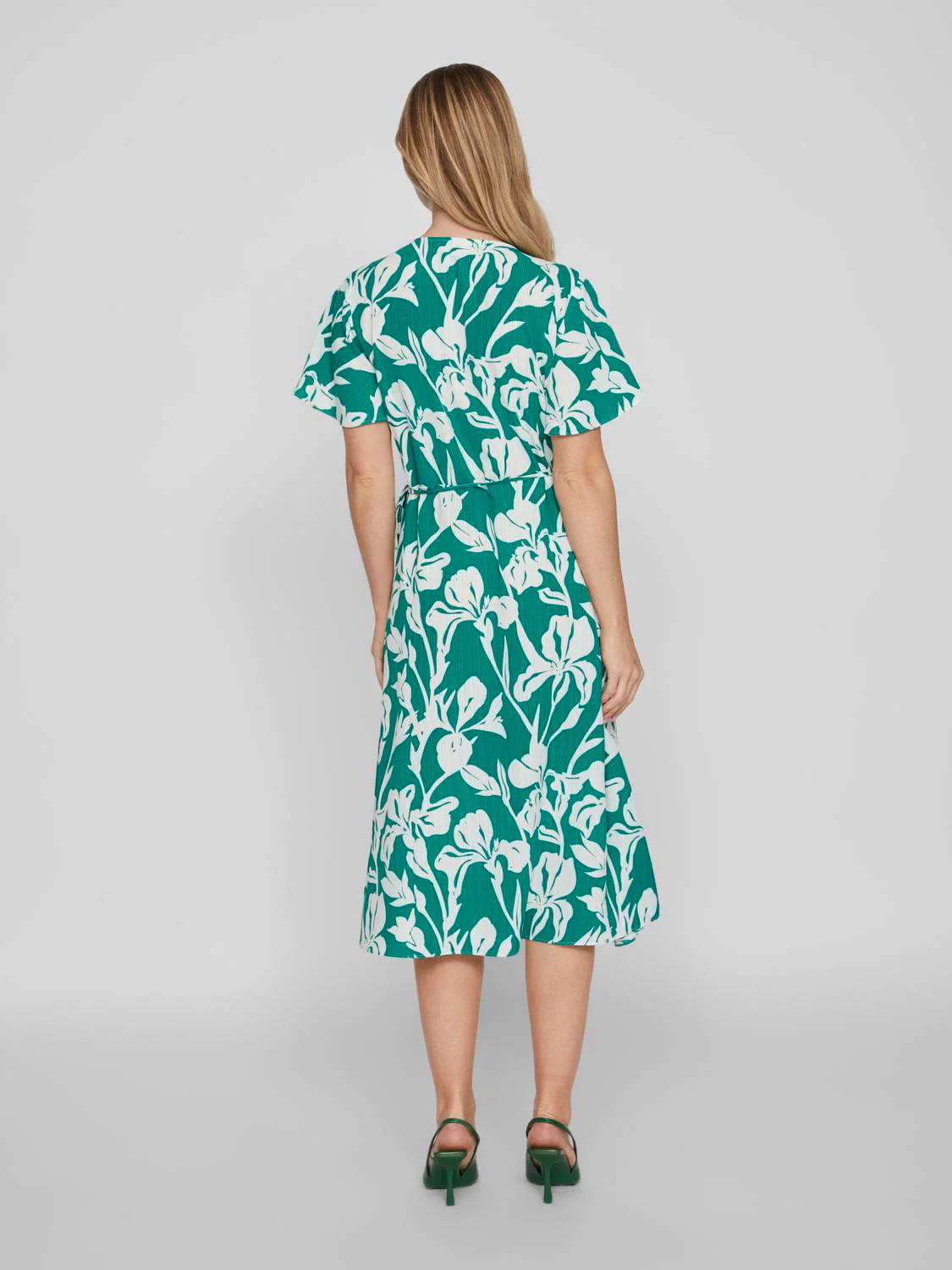 Lovie Wrap Midi Dress (Ultramarine Green) - Image 4