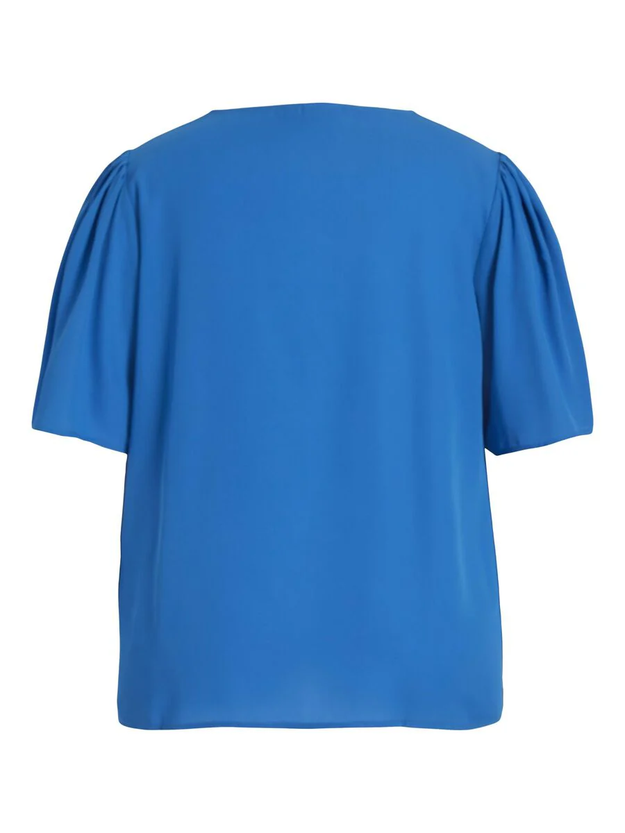 LUCIA V NECK TOP (BLUE) - Image 6