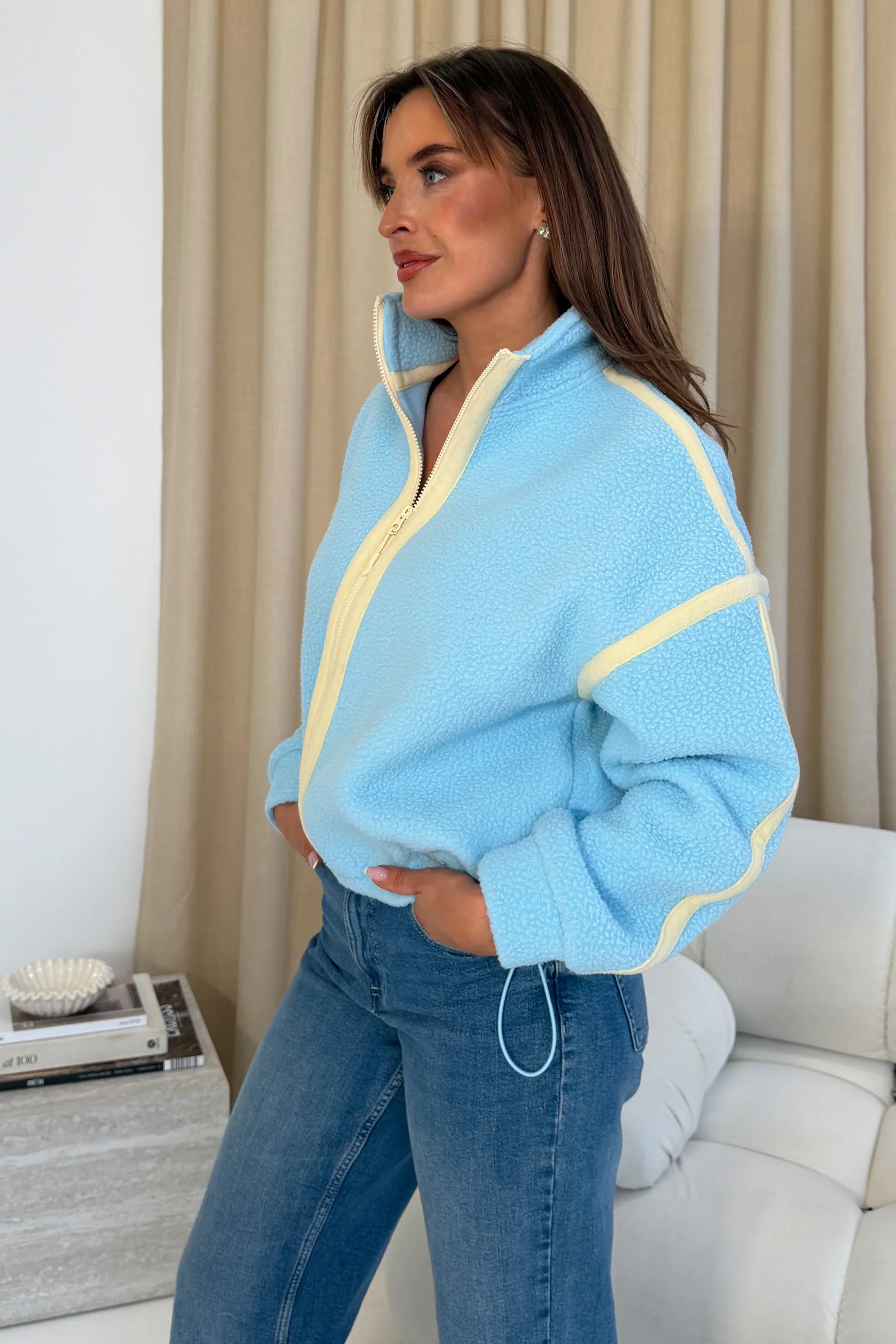 Lulu Zipped Fleece (Blue) - Image 4