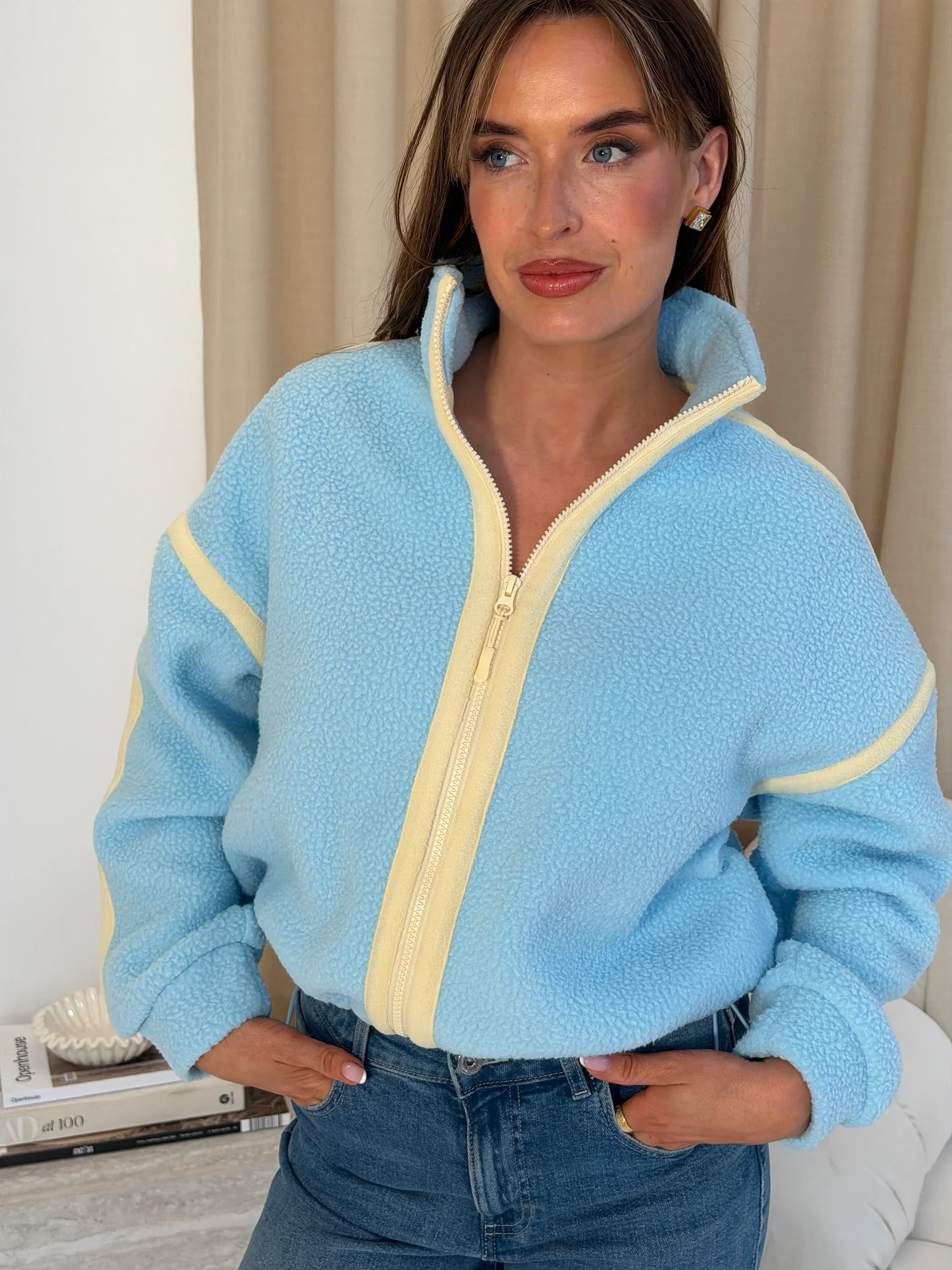 Lulu Zipped Fleece (Blue) - Image 7