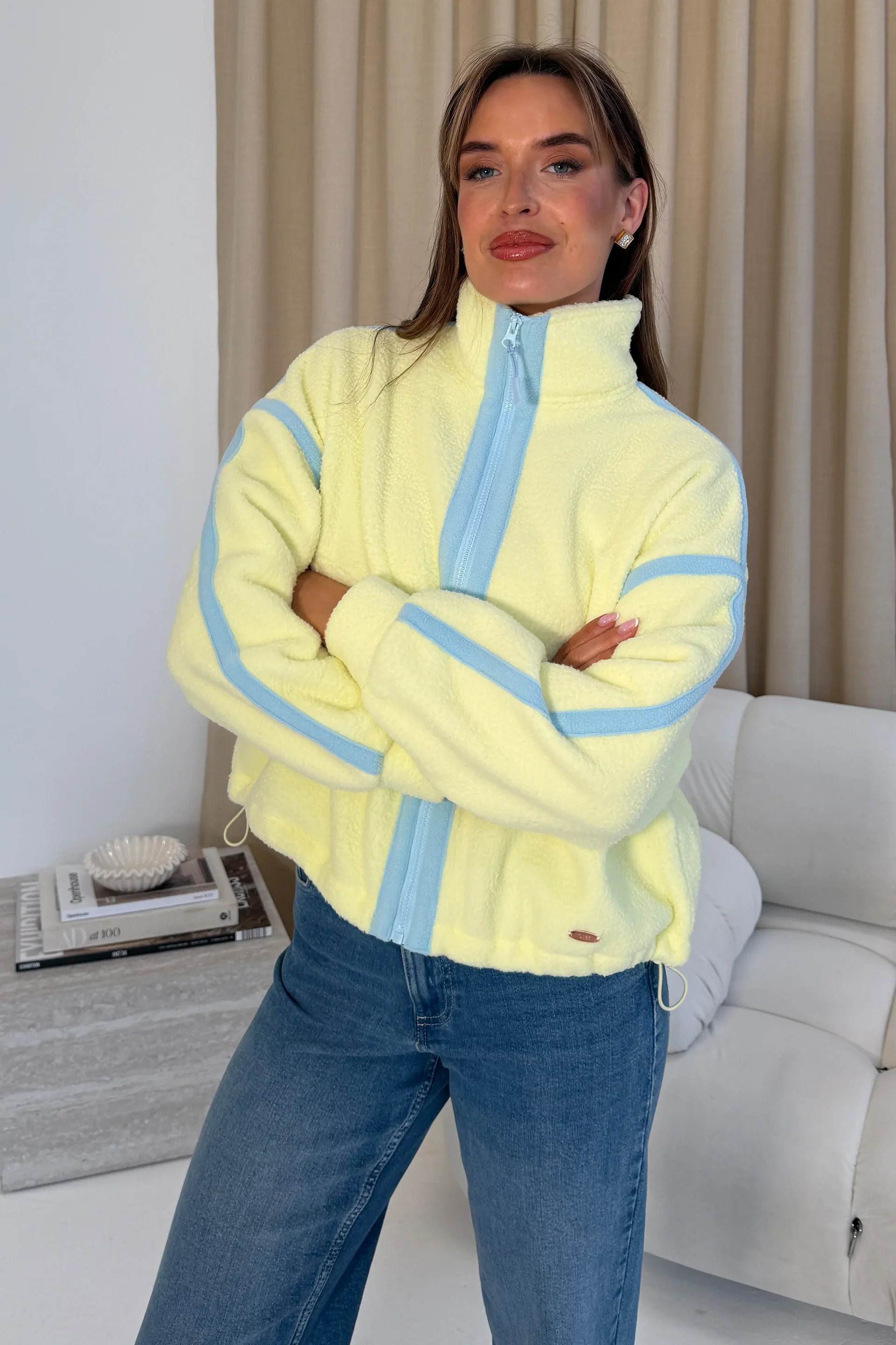 Lulu Zipped Fleece (Yellow) - Image 7