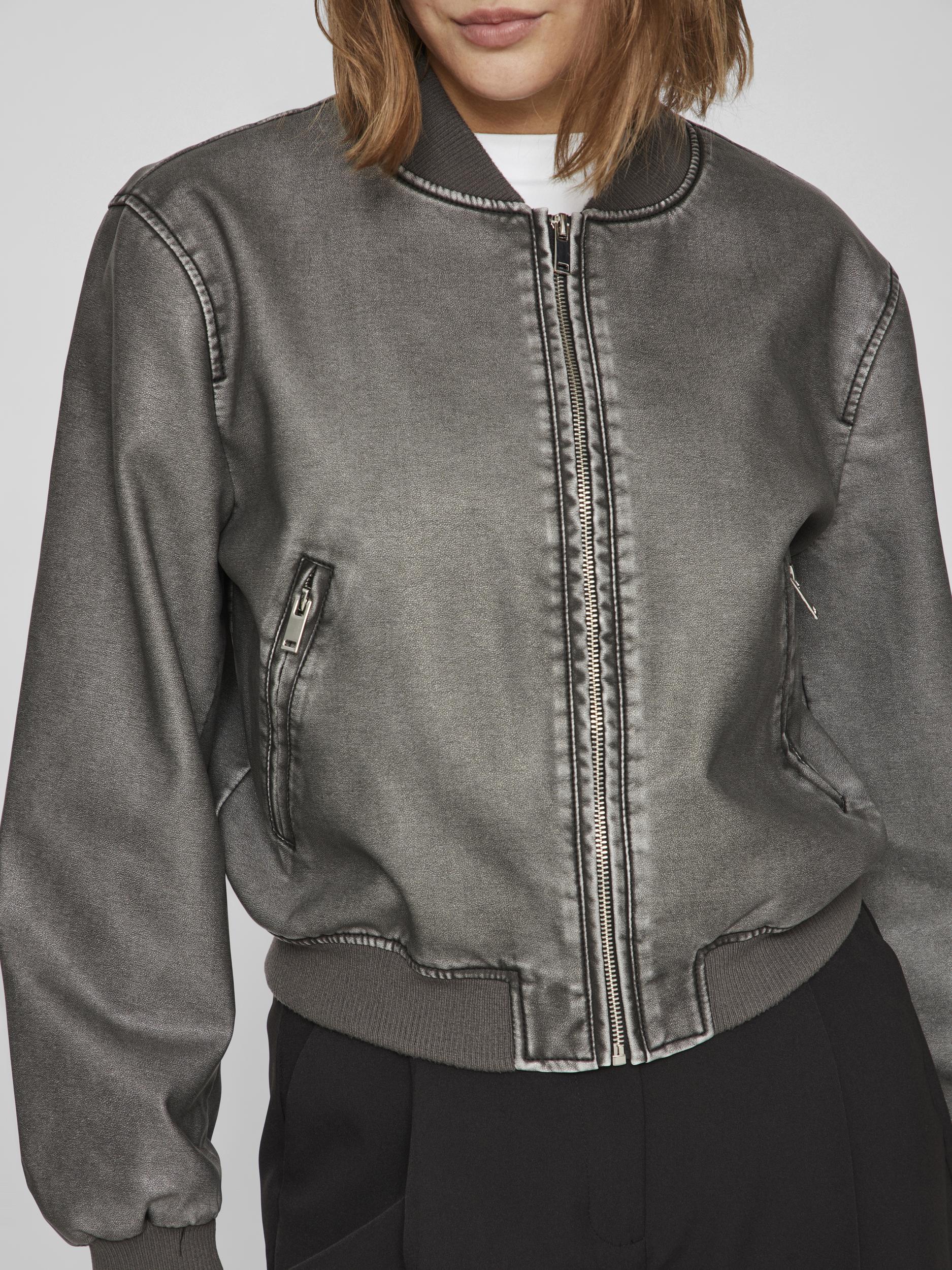 MACKA WASHED BOMBER JACKET (GREY)d - Image 4