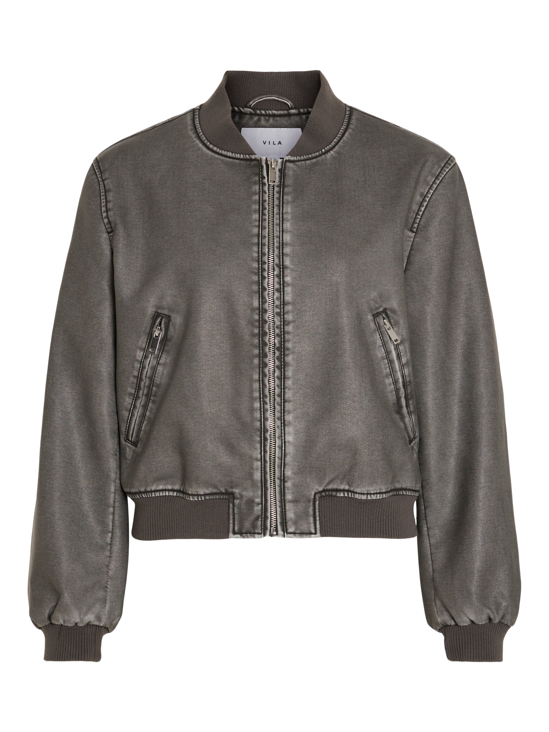 MACKA WASHED BOMBER JACKET (GREY)d - Image 7