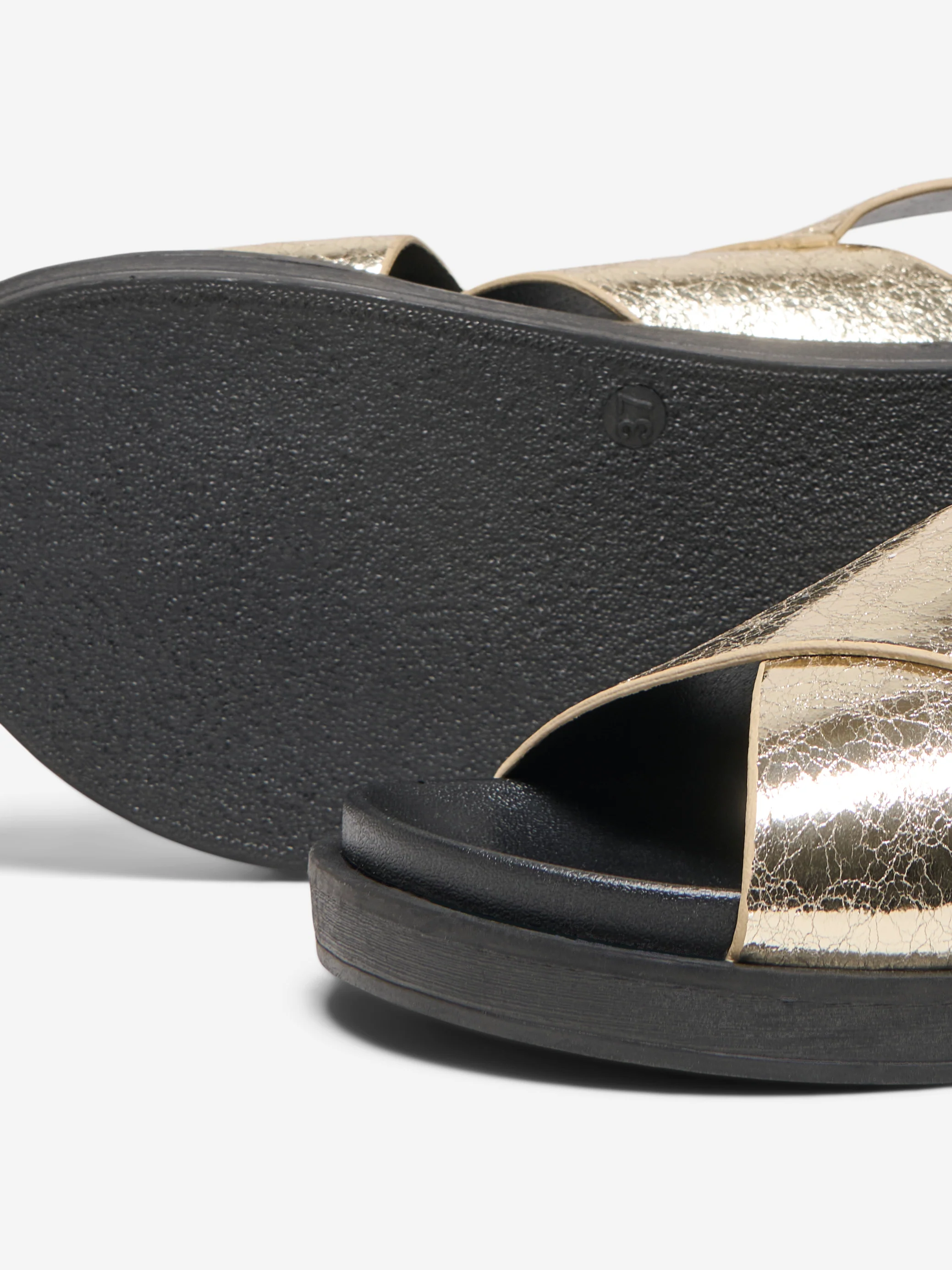 Macy Flat Sandal (Gold/Crinkle) - Image 4