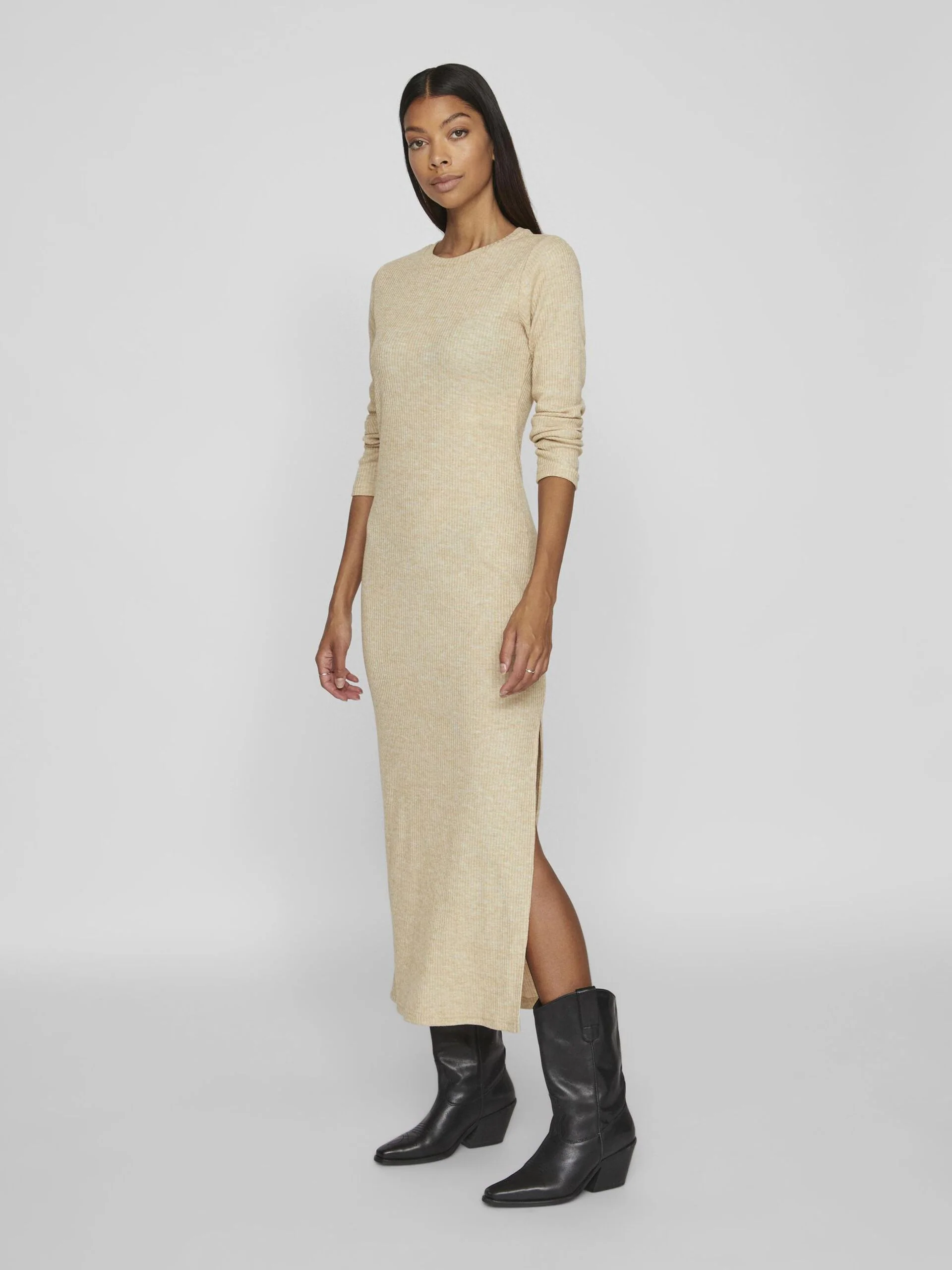 MADDIE LONG SLEEVE MAXI DRESS (BIRCH) - Image 3