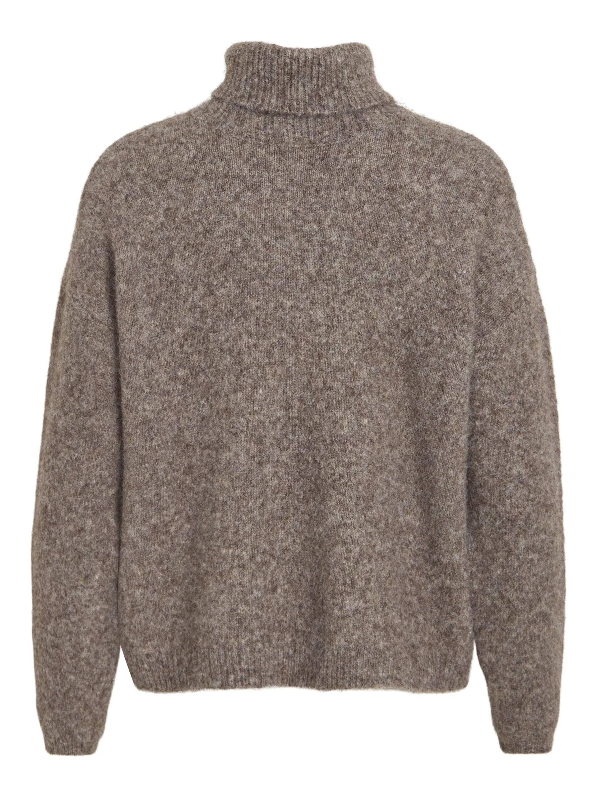 Maddie Roll Neck Jumper (Taupe Grey/Melange) - Image 7