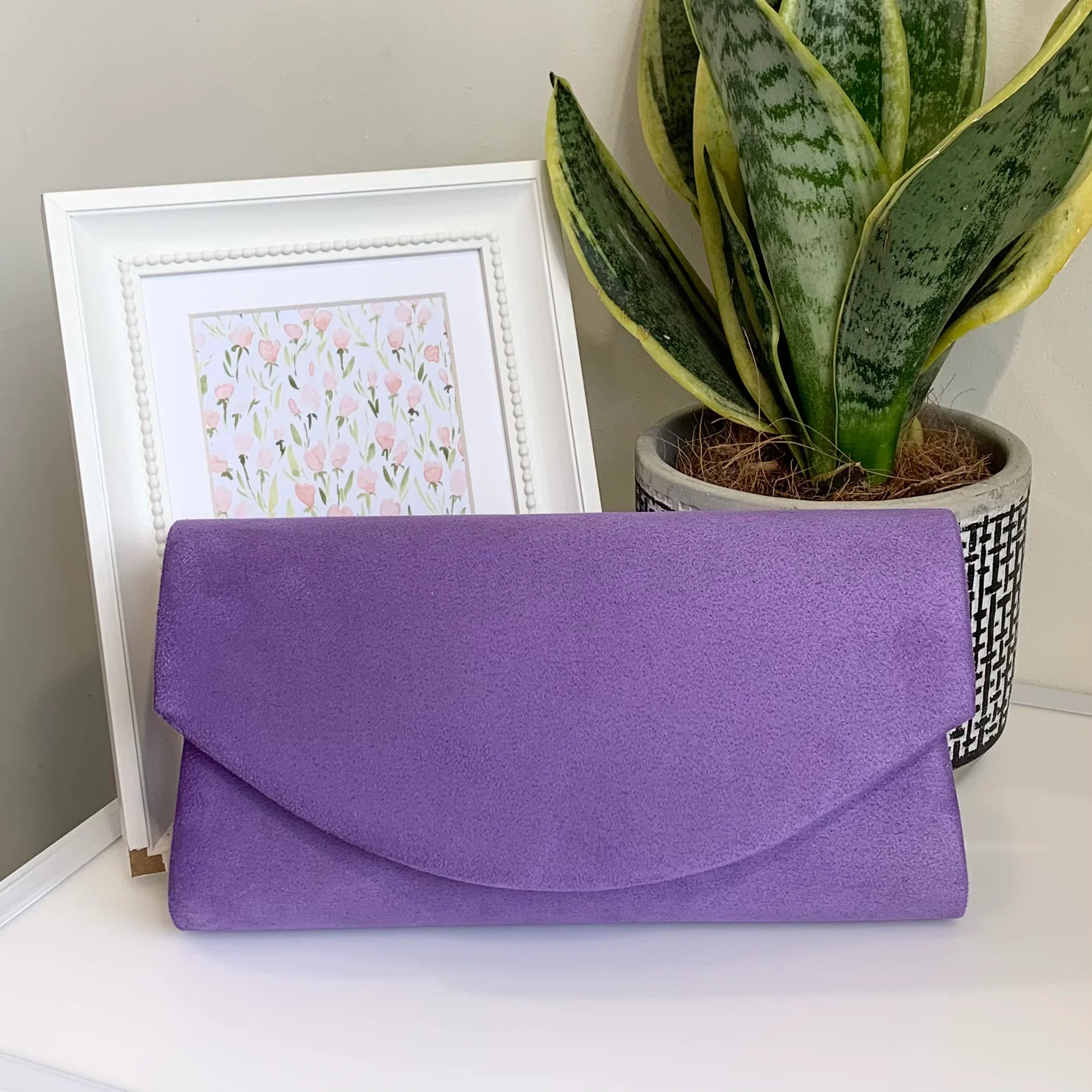 MADDIE SUEDE CLUTCH (VARIOUS COLOURS) - Image 5