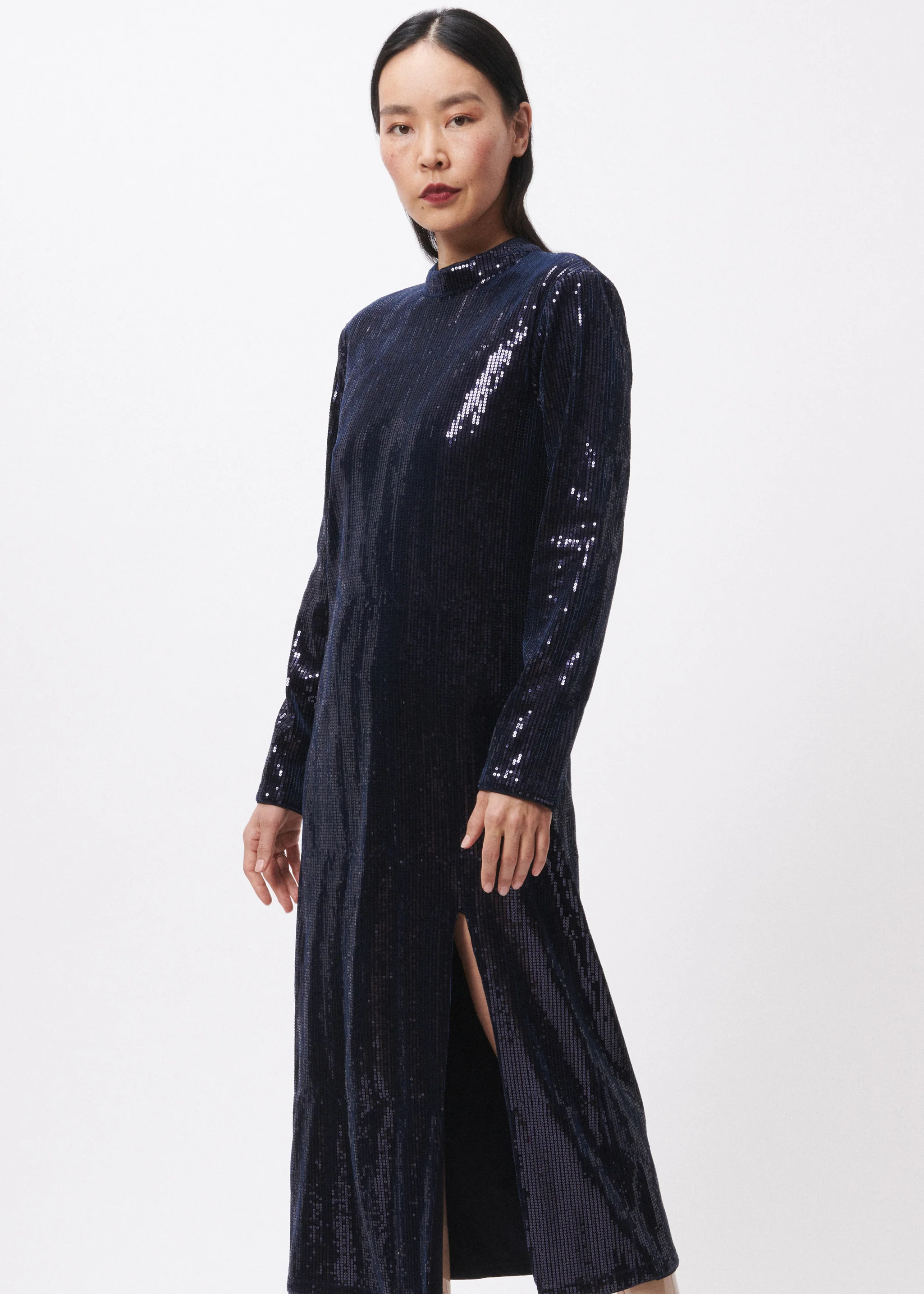 MADY SEQUIN DRESS (MARINE BLUE) - Image 3
