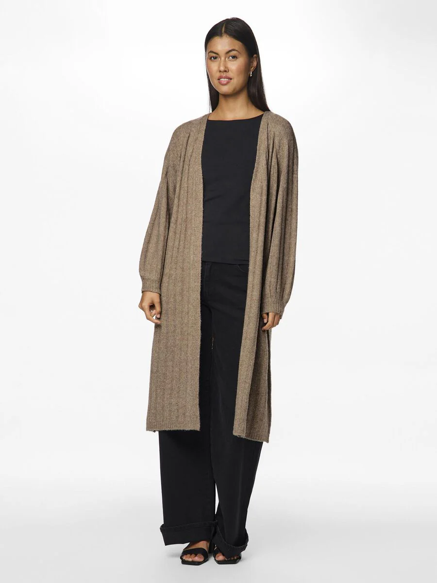 Maggy Long Knit Cardigan (Taupe Grey) - Image 2