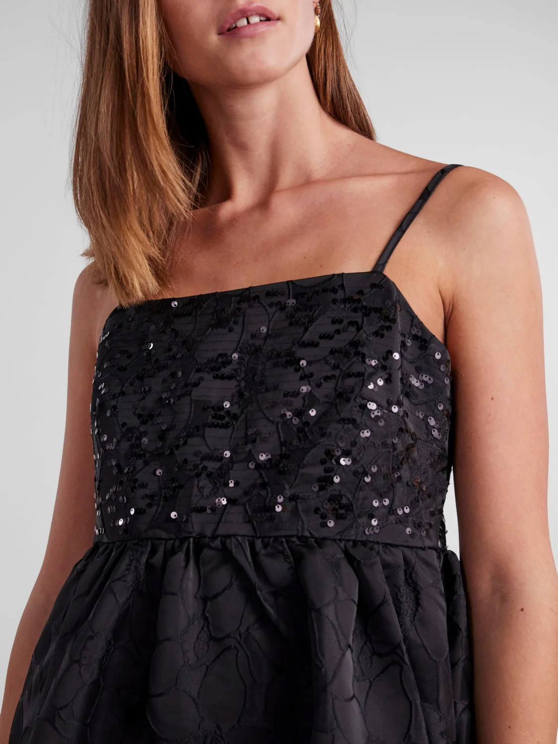 Maggy Midi Strap Dress (Black) - Image 4