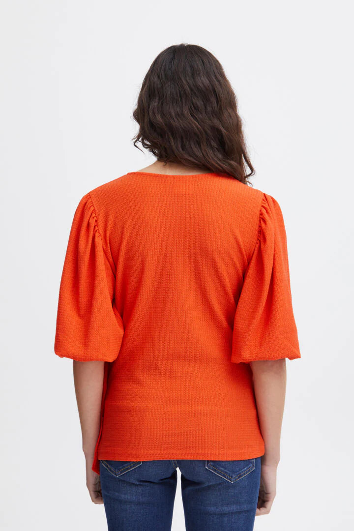 Maire V-Neck Top (Grenadine/Red) - Image 5