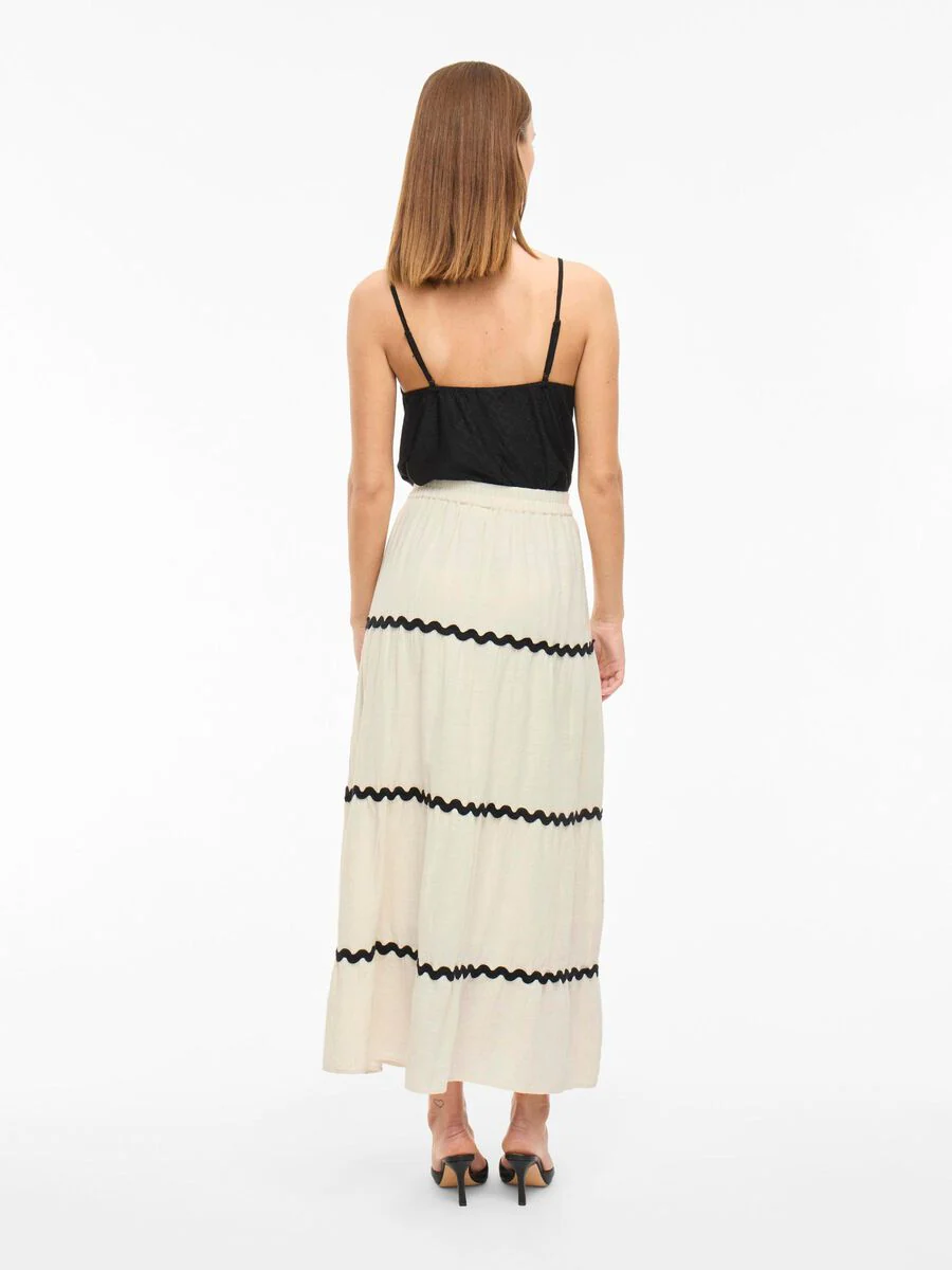 Manda High Waisted Maxi Skirt (Birch) - Image 2