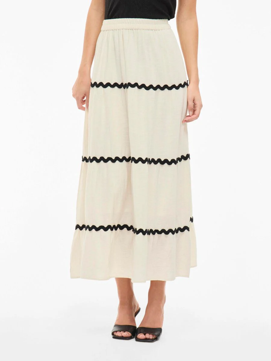Manda High Waisted Maxi Skirt (Birch) - Image 3