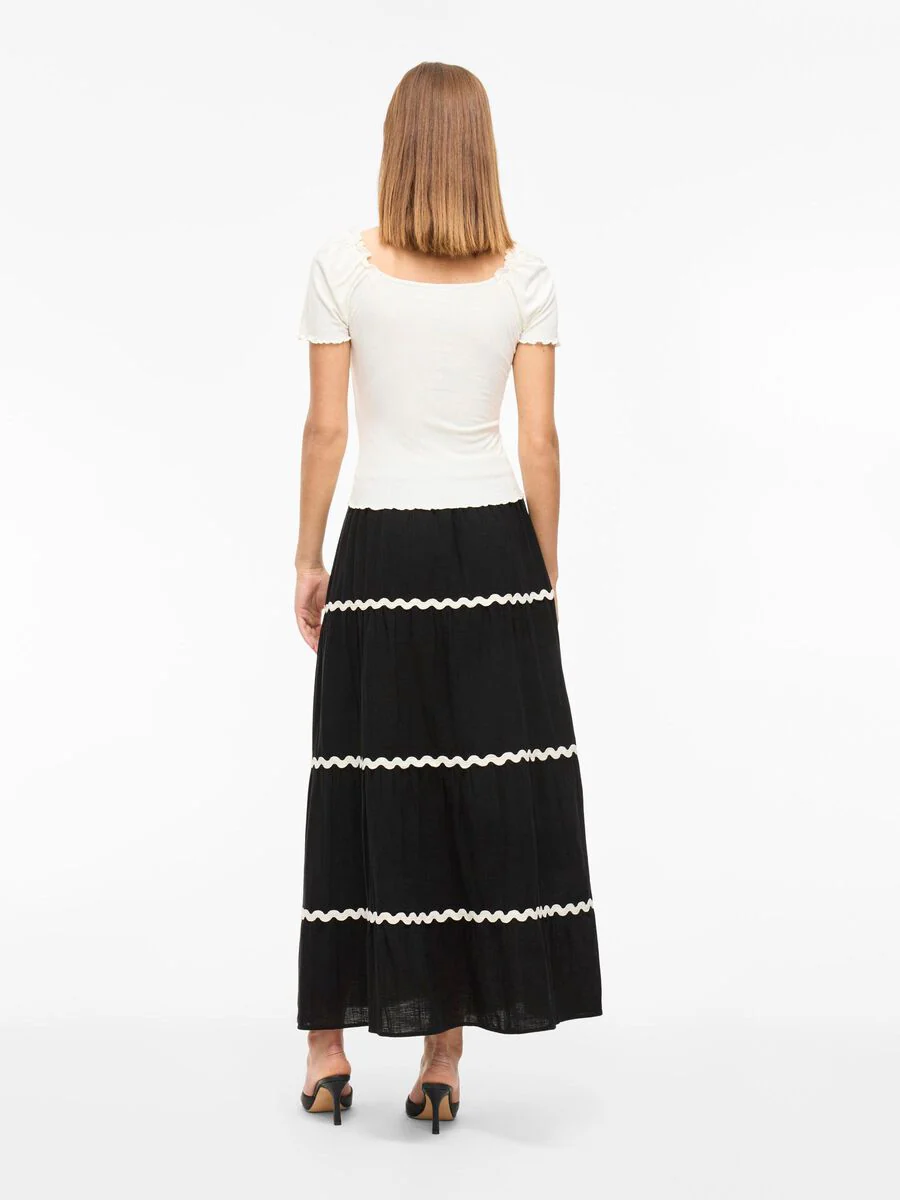 Manda High Waisted Maxi Skirt (Black Beauty) - Image 2