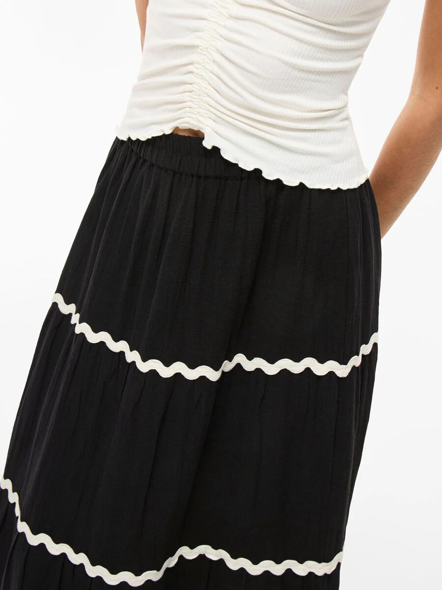 Manda High Waisted Maxi Skirt (Black Beauty) - Image 4