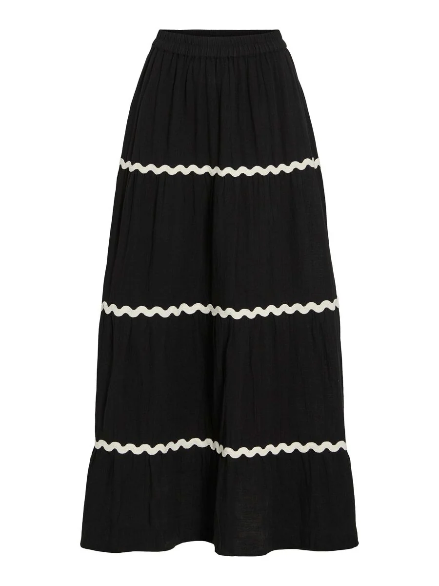 Manda High Waisted Maxi Skirt (Black Beauty) - Image 5