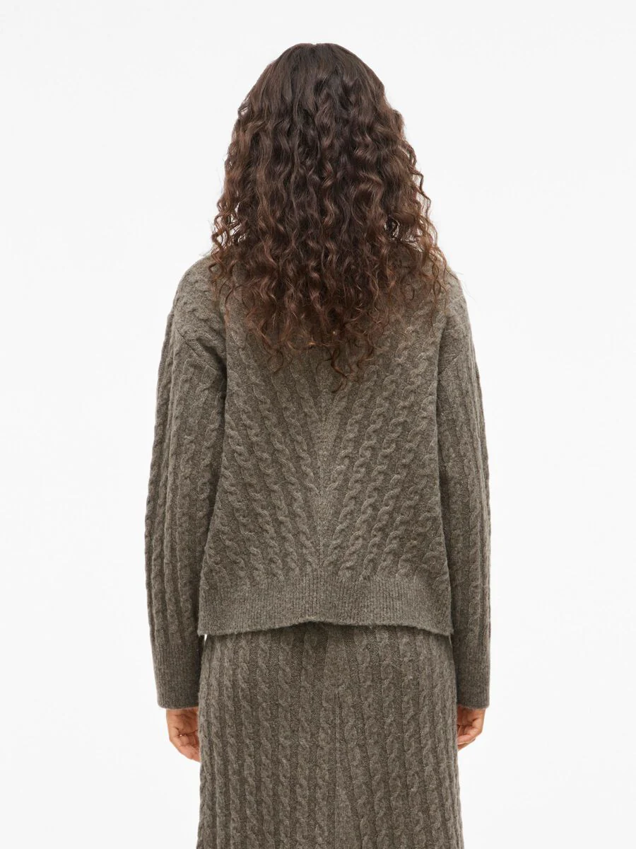 Mandy High Neck Knit Jumper (Falcon/Melange) - Image 3