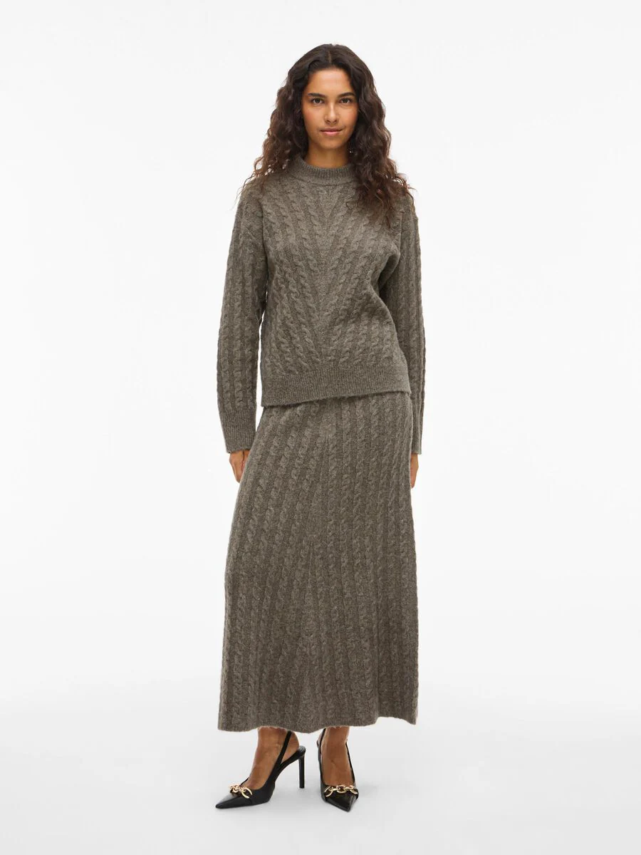 Mandy High Neck Knit Jumper (Falcon/Melange) - Image 4