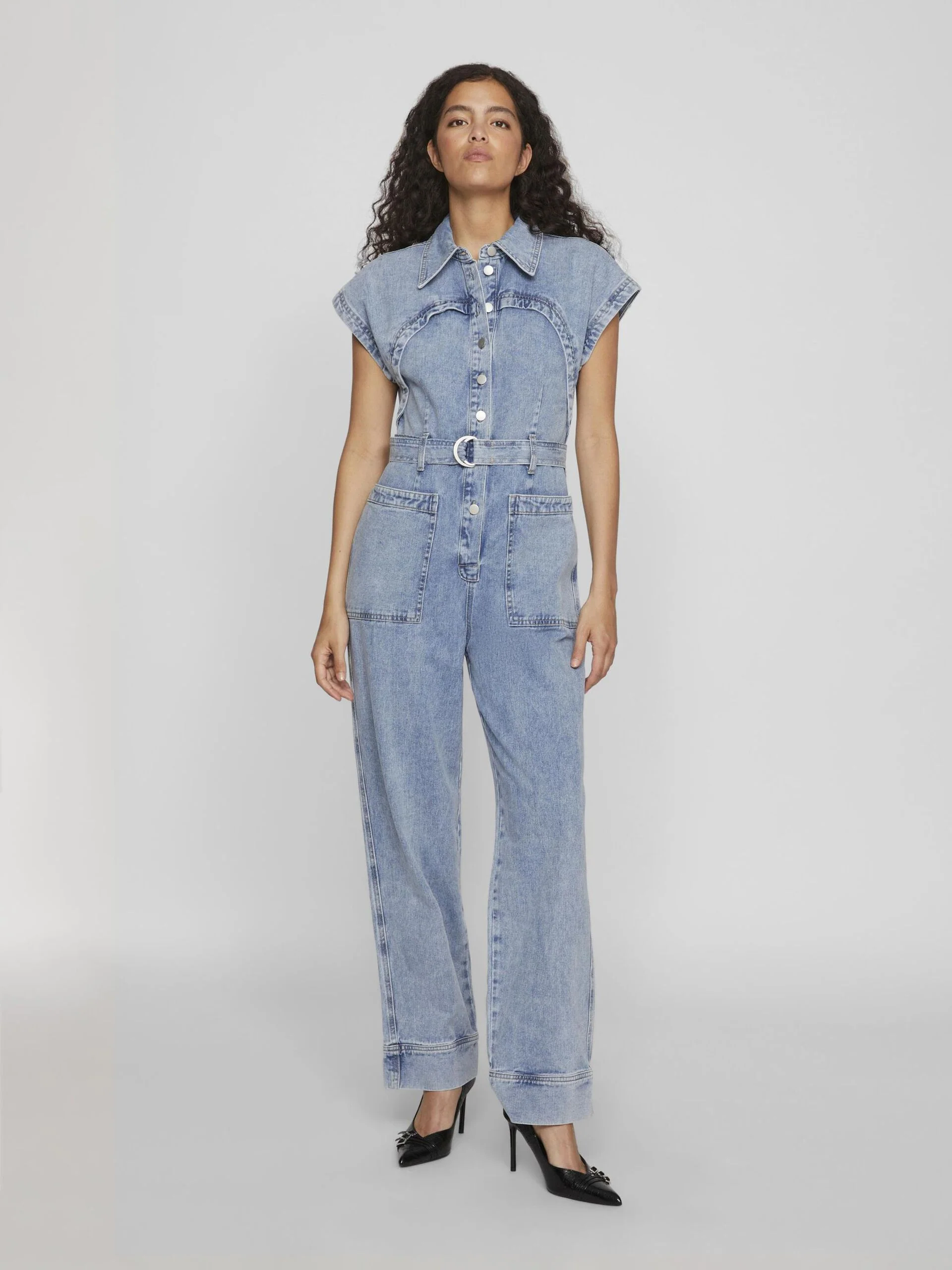 Mari Denim Jumpsuit (Light Blue) - Image 2