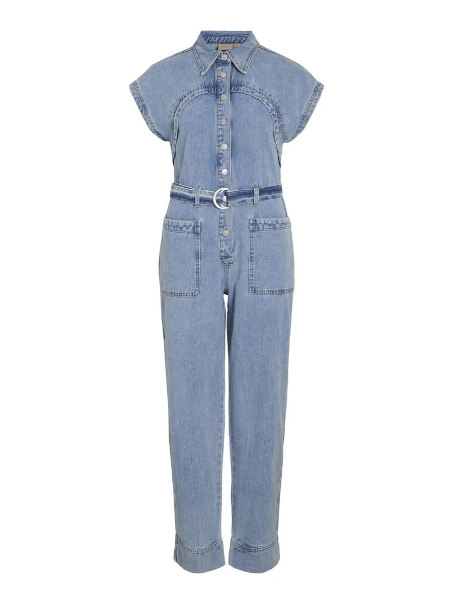 Mari Denim Jumpsuit (Light Blue) - Image 6