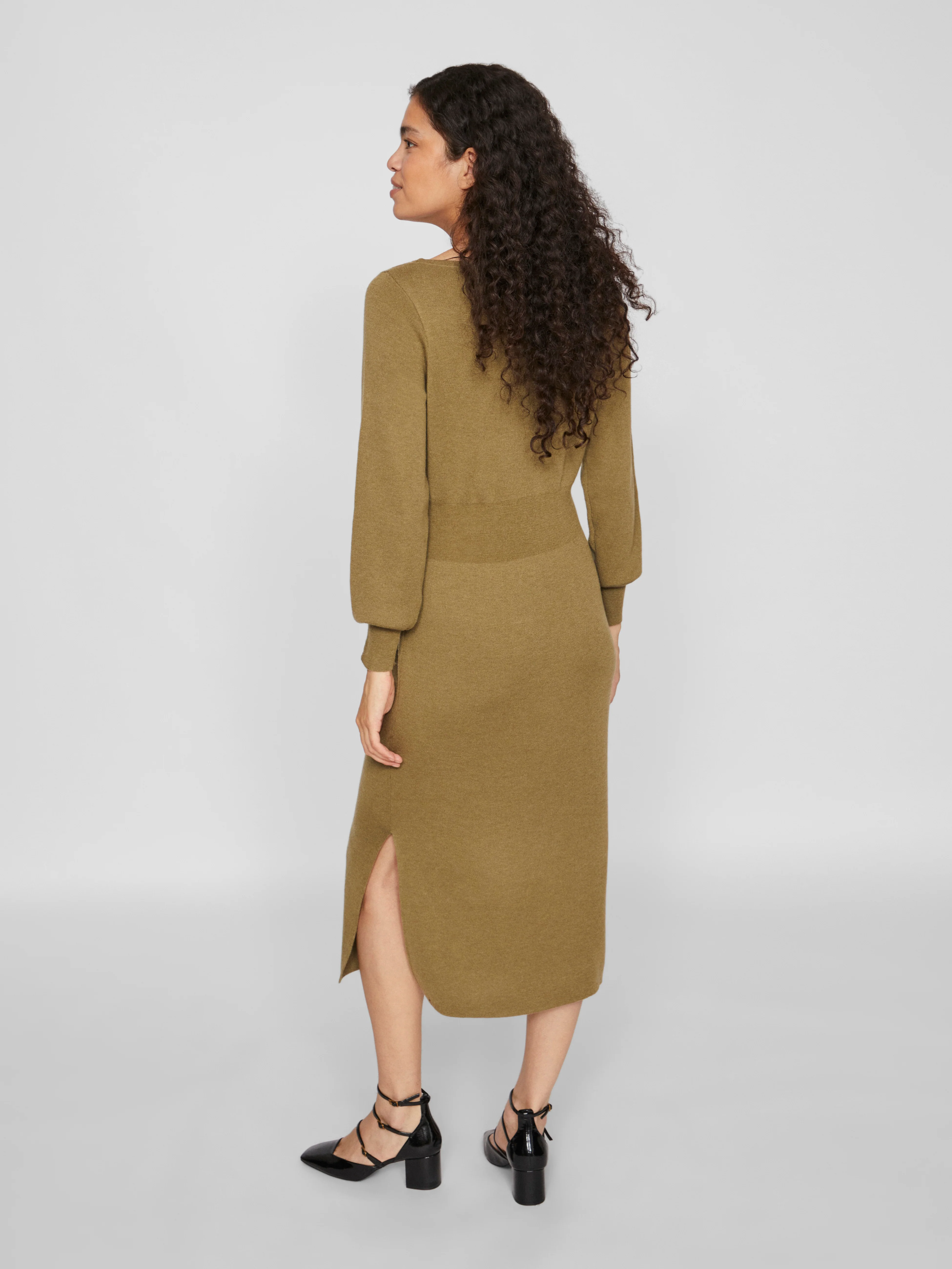 Marla Knit Dress (Gothic Olive/Melange) - Image 5