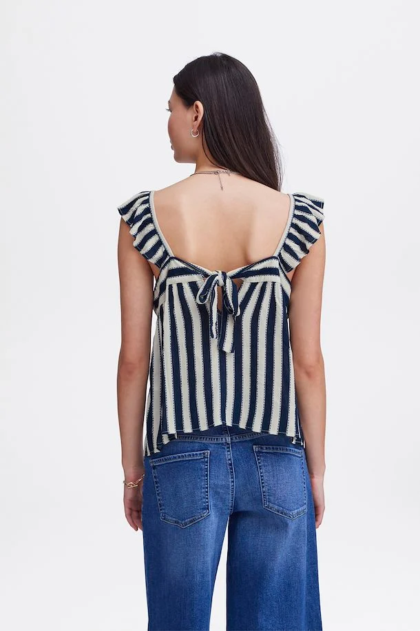 Marrakech Square Neck Top (Total Eclipse Stripe) - Image 7