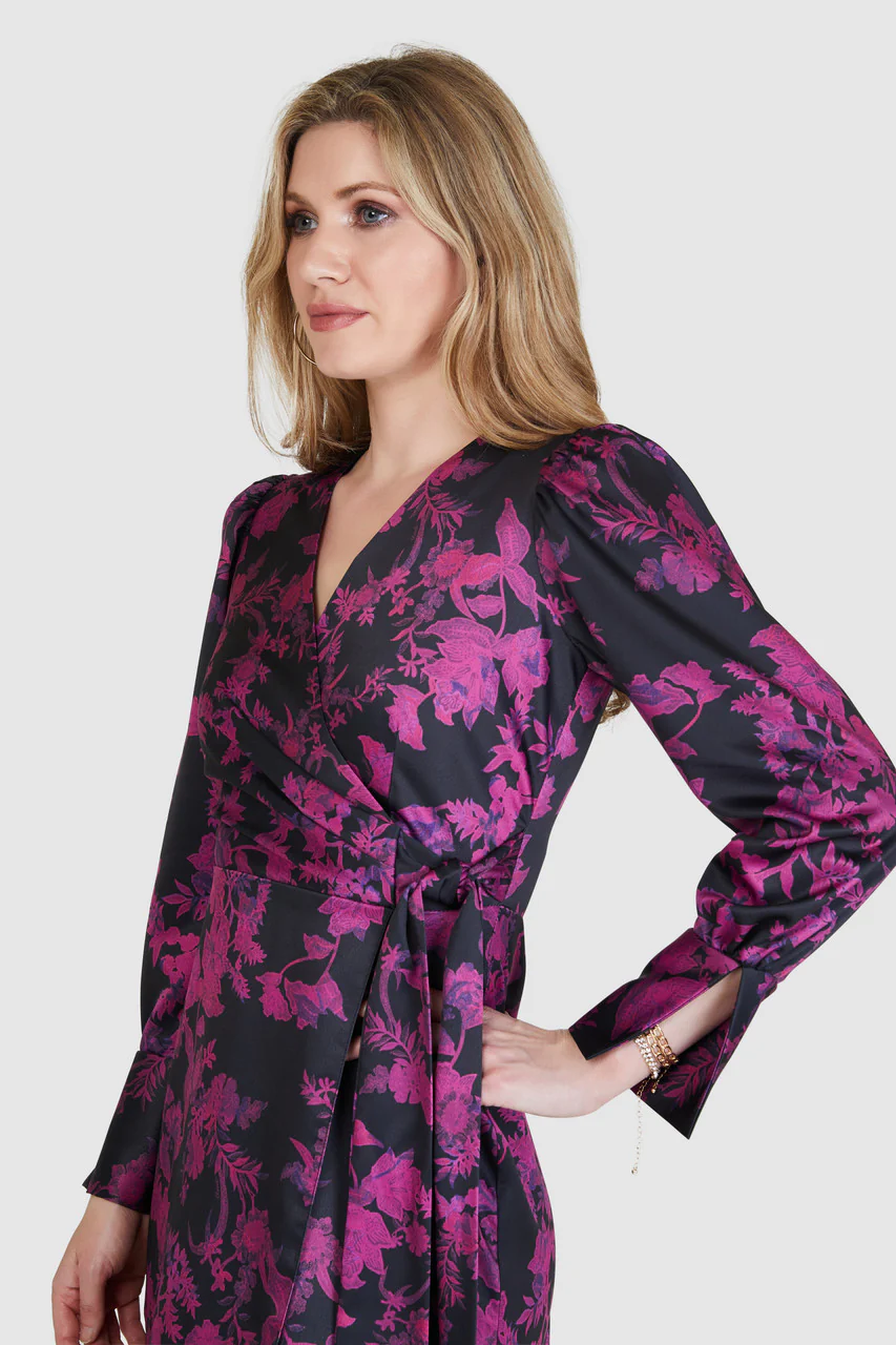 Maura Midi Dress (Black) - Image 4