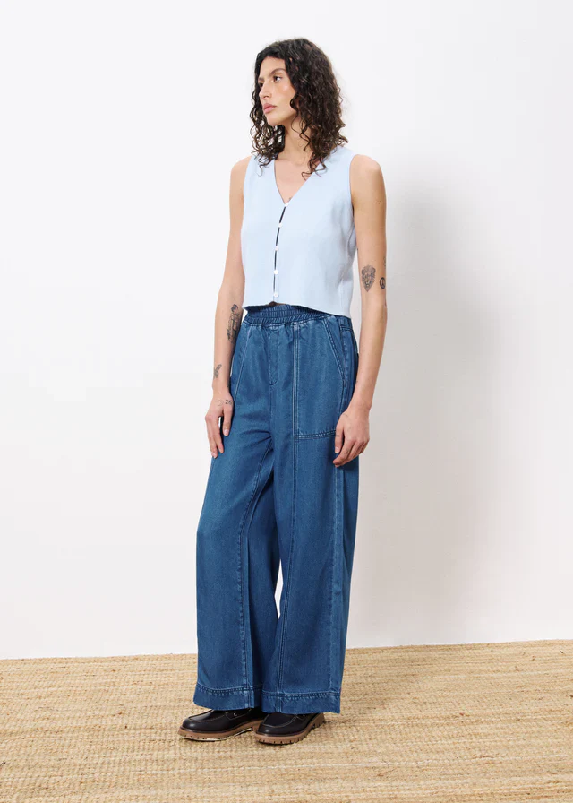 Maurane Sleeveless Top (Light Blue) - Image 2