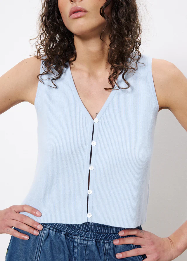 Maurane Sleeveless Top (Light Blue) - Image 3