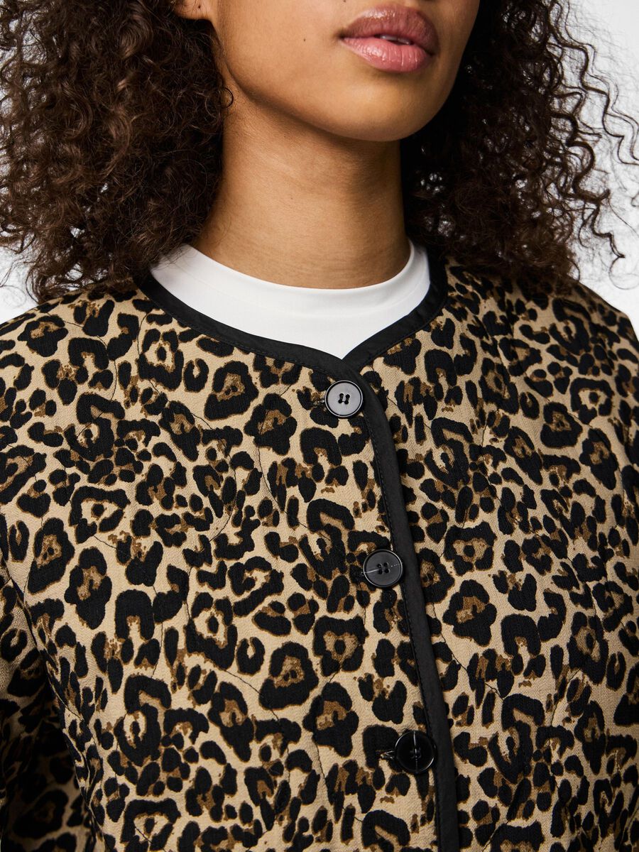 Mel Quilted Jacket (Silver Mink/Leo) - Image 4