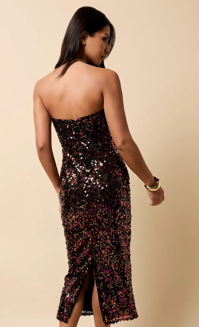 Meliora Bandeau Midaxi Dress (Multi Sequin) - Image 2