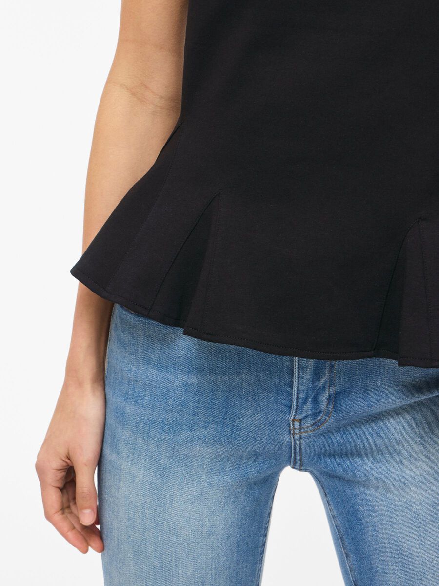 Mera Peplum T-Shirt (Black Beauty) - Image 3