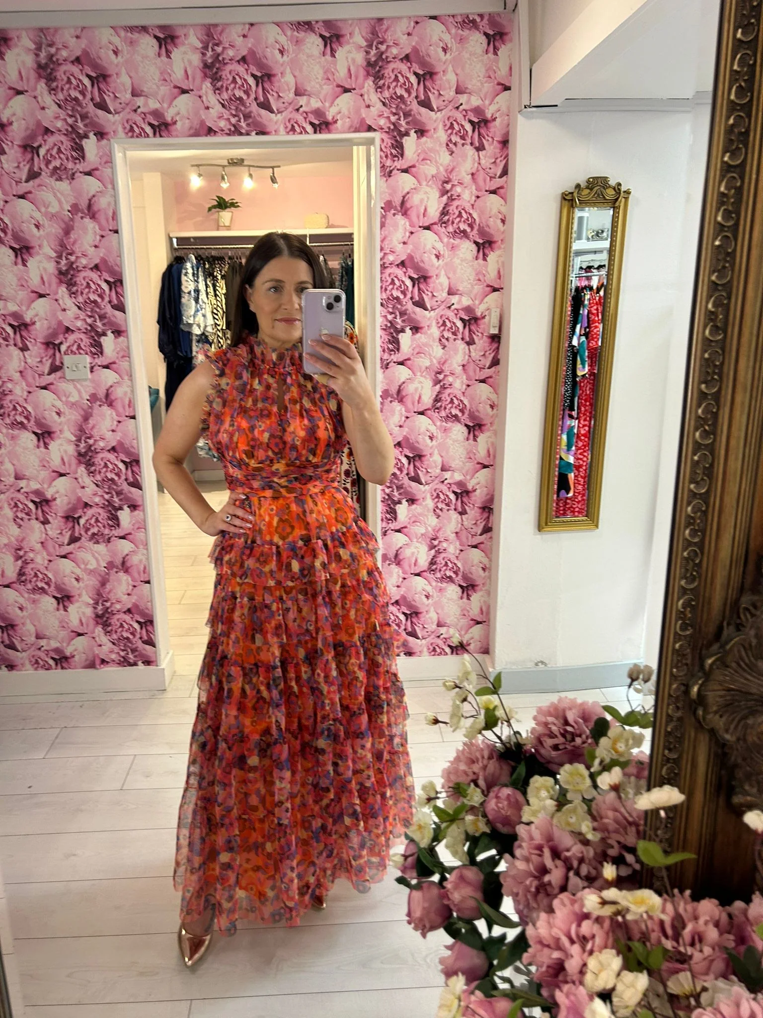 Mercurio Long Dress (Orange) - Image 2