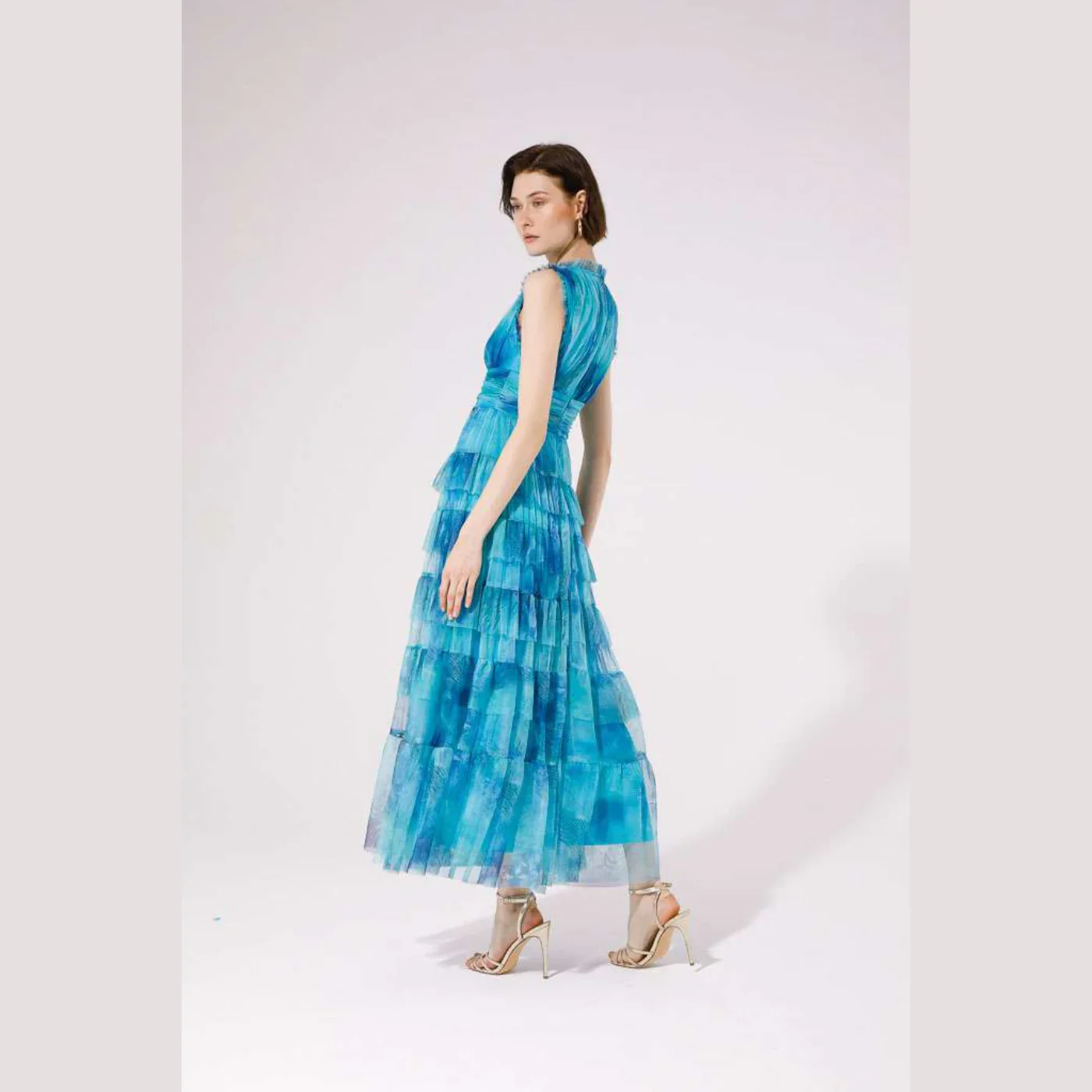 Mercurio Maxi Dress (Aqua Print) - Image 3