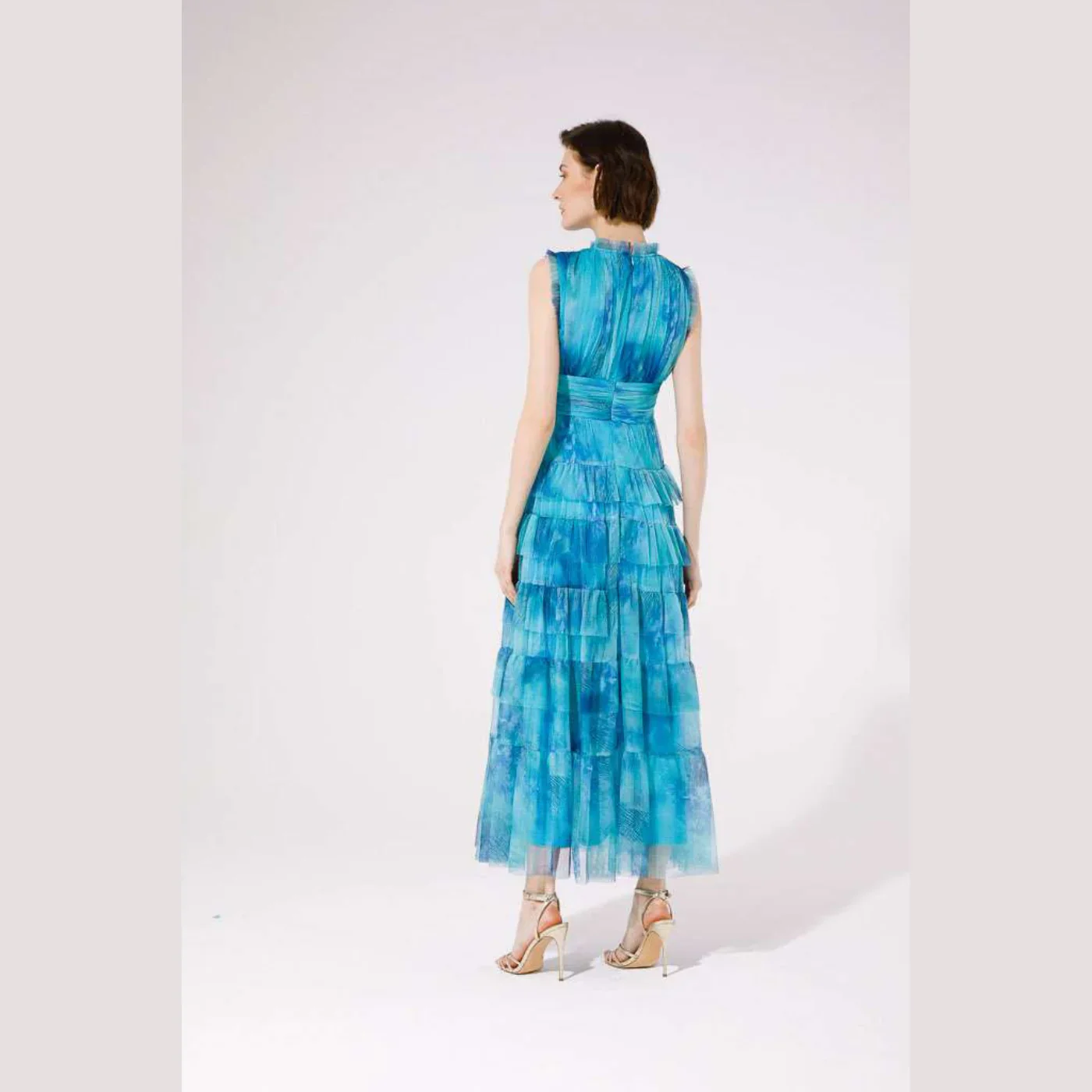 Mercurio Maxi Dress (Aqua Print) - Image 4