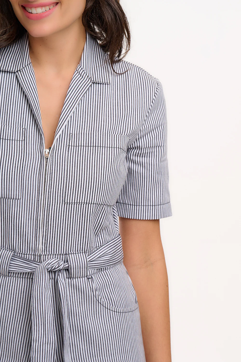 Meredith Boilersuit (Monochrome Stripe) - Image 3
