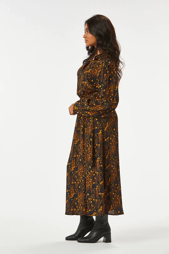 MIA LONG SHIRT DRESS (BLACK) - Image 6