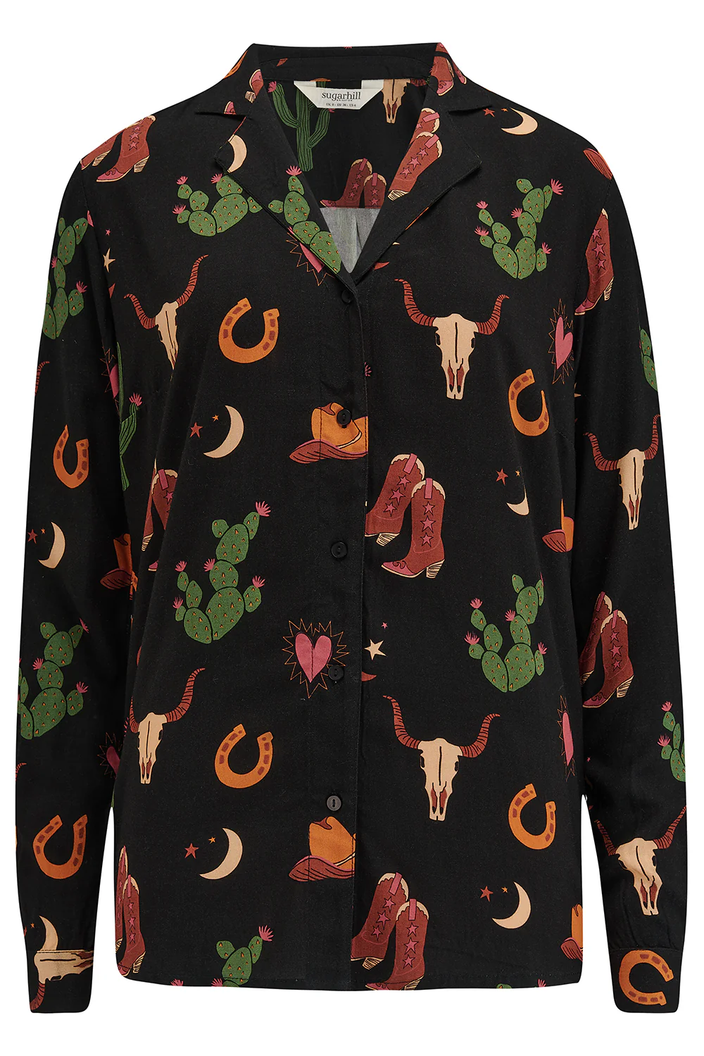 Micah Revere Shirt (Black/Cowgirl Print) - Image 5