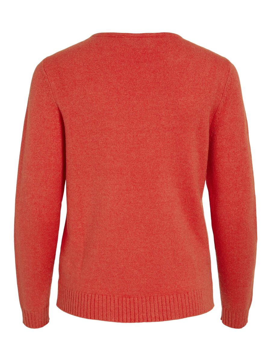 Miela V-Neck Jumper (Aurora Red/Dark Melan) - Image 6