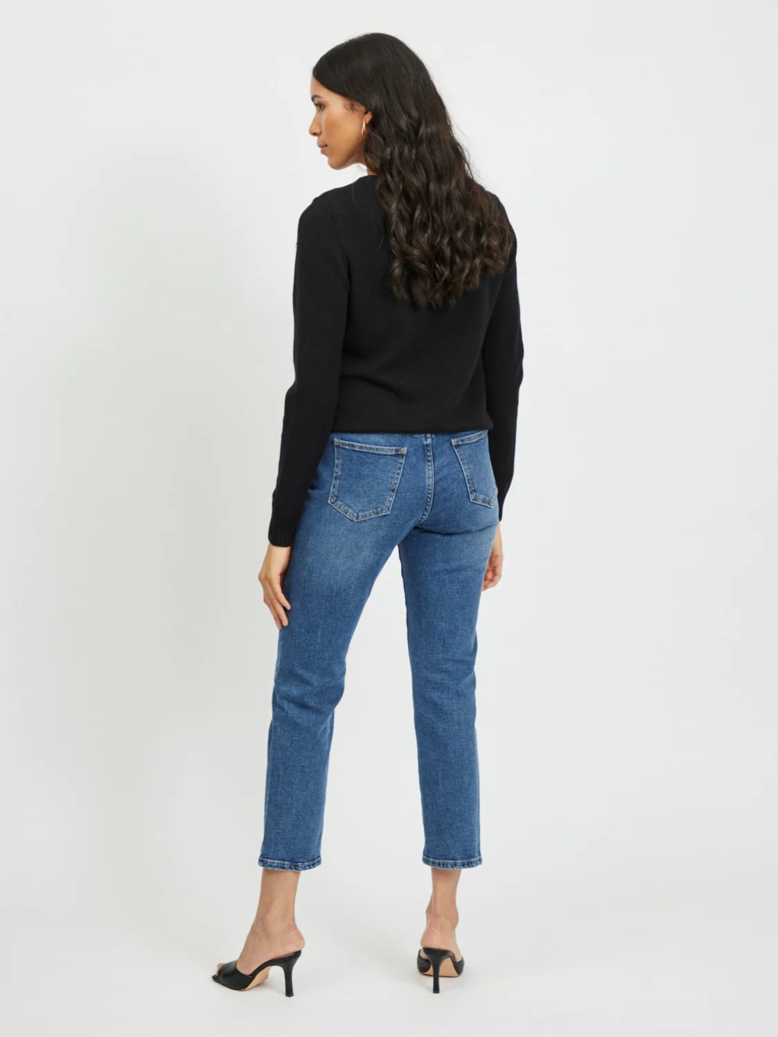 MIELA V-NECK JUMPER (BLACK) - Image 4