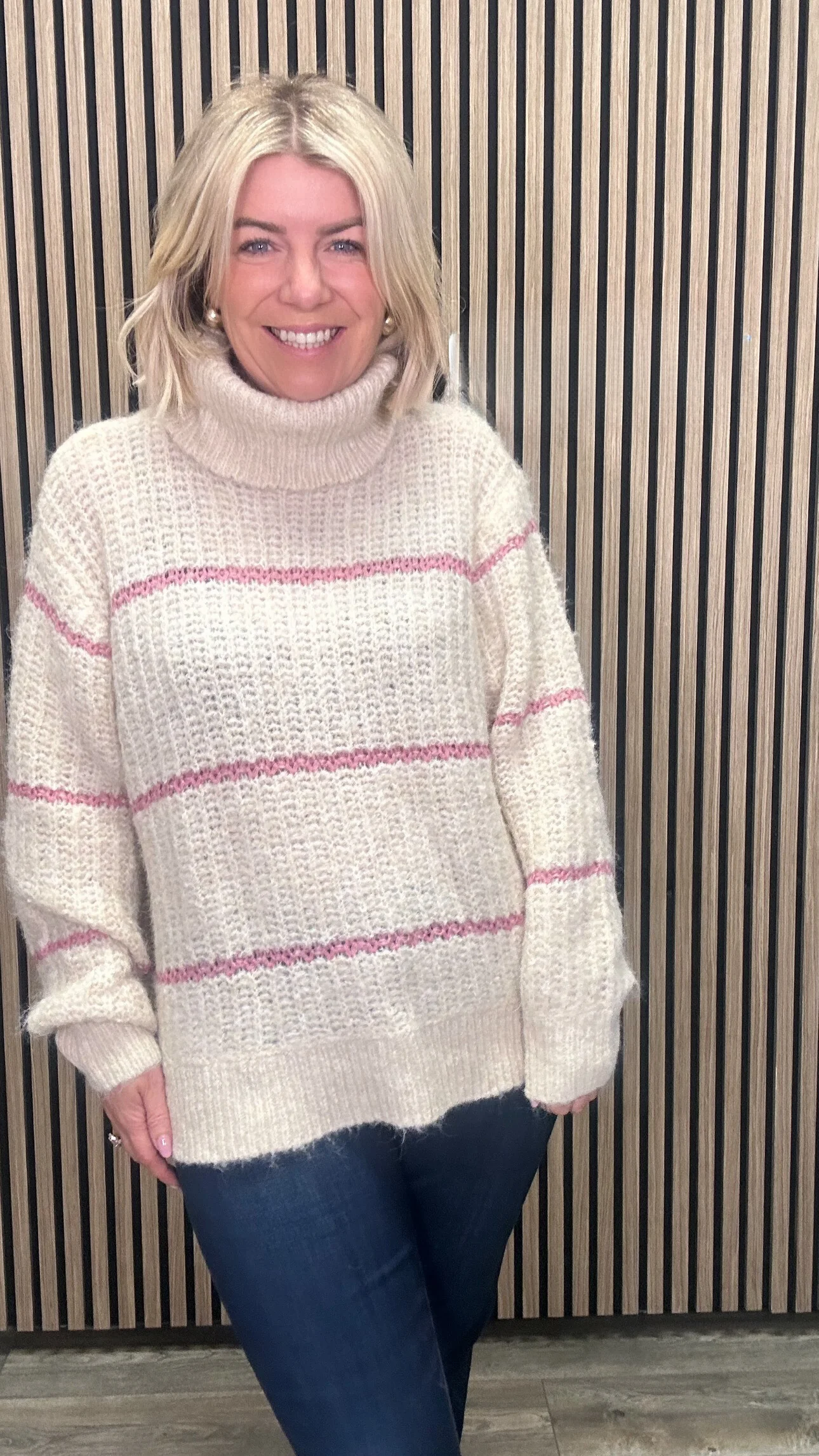 Miggo Roll Neck Jumper (Super light Natural/Polignac) - Image 3